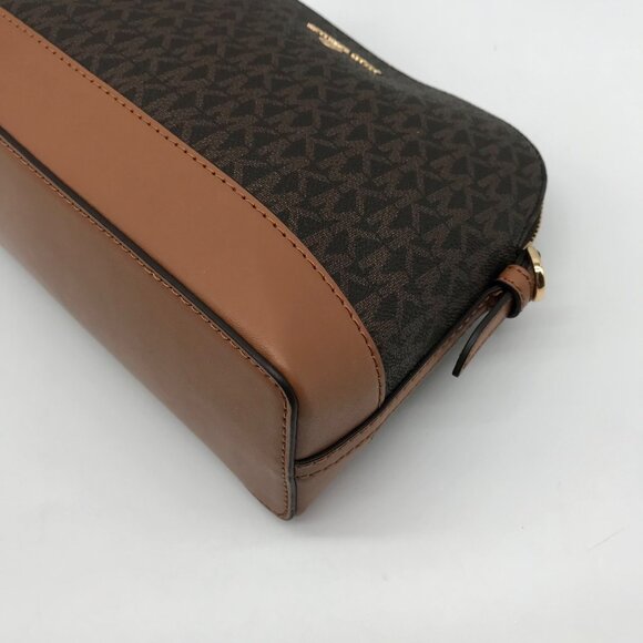 Michael Kors Brown Coated Canvas Large Jet Set Charm Dome - Picture 8 of 11